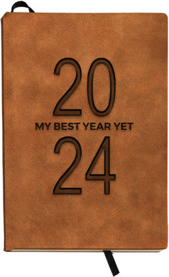 DI-KRAFT 2024 New Year Diary A5 Diary Ruled 365 Pages(Brown)