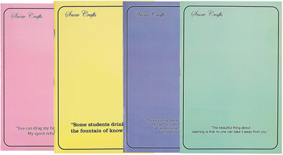 snow crafts Hardbound A4 Notebook Both side ruled 160 Pages(Multicolor, Pack of 4)