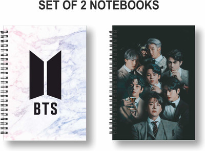 Papco BTS PACK OF 2 NOTEBOOKS A5 Diary Ruled 144 Pages(Multicolor, Pack of 2)