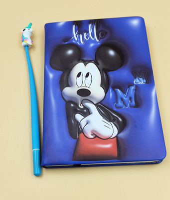 Paper Bear Mickey A5 Diary Designer 80 Pages(Blue, Pack of 2)