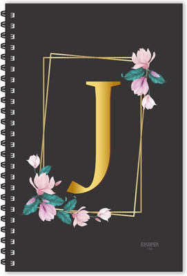 ESCAPER J letter diary (Ruled - A5), J initial Diary, J alphabet Notebook A5 Diary Ruled 160 Pages(MulticolorJ)