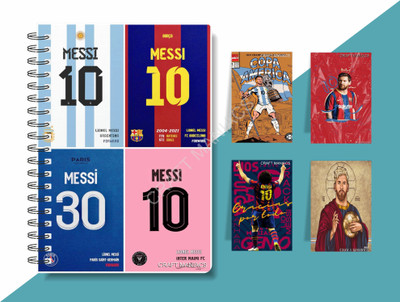 craft maniacs FOOTBALLER DIARY & 4 MAGNETIC BOOKMARKS A5 Notebook RULED 120 Pages(Multicolor)