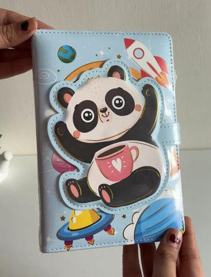 Tera13 Teddy Bear Diary Notebook For Girls Colorful Page Diary For Kids A5 Diary Ruled 200 Pages(Multicolor)
