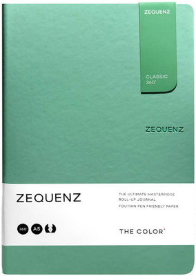 Zequenz A5 Size 14.8x21cm Color Series 80gsm Cream Coloured Paper 360 Degree Flexible A5 Notebook Ruled 200 Pages(Green)