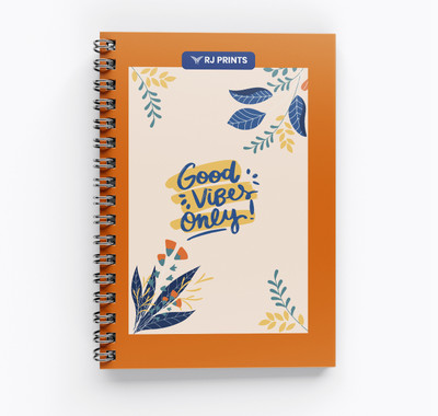 RJPrint Nature Art A5 Notebook Unruled 200 Pages(Multicolor)