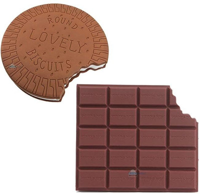 Timbktoo Biscuits& Chocolate note book Pocket-size Memo Pad unruled 22 Pages(Brown, Pack of 2)