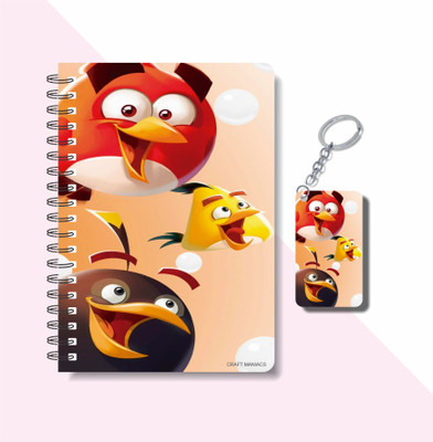 craft maniacs ANGRY BIRDS 2023 COLLECTION A5 Notebook RULED 160 Pages(Multicolor)