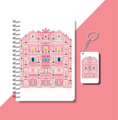 craft maniacs A5 NOTEBOOK + KEYCHAIN COLLECTION A5 Notebook RULED 160 Pages(Black, White)