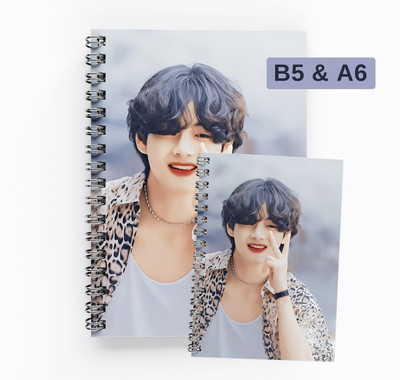 RJPRINTS BTS B5 Notebook Unruled 160 Pages(Grey)