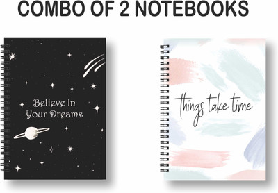 ROT RIX combo of 2 Notebooks A5 Diary ruled 144 Pages(Multicolor, Pack of 2)