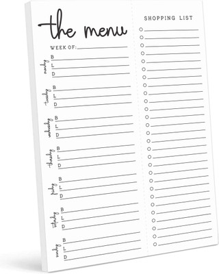 Inkdotpot Meal Planner Regular Planner Unruled 54 Pages(White)