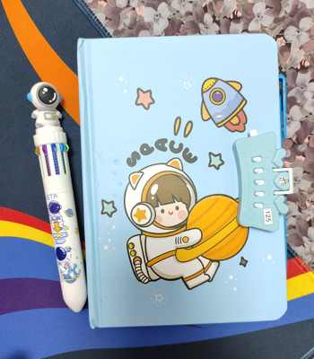 Paper Bear Astronaut Regular Diary Designer 80 Pages(Light Blue)