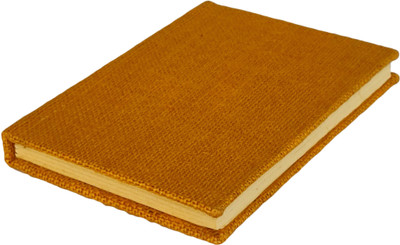 eShilp Handmade Journal Jute Fabric Cover B6 Diary Unruled 90 Pages(Light Orange)