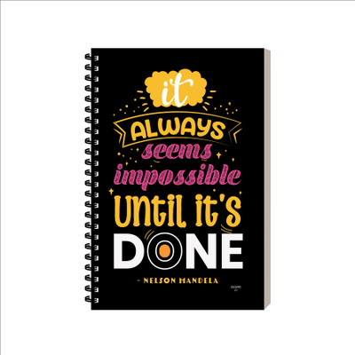 ESCAPER Motivational Diary A5 Diary Ruled 160 Pages(Always Seems Impossible)