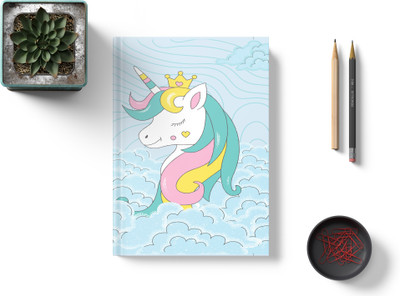 AccuPrints Unicorn Diary A5 Diary Ruled 200 Pages(Multicolor)