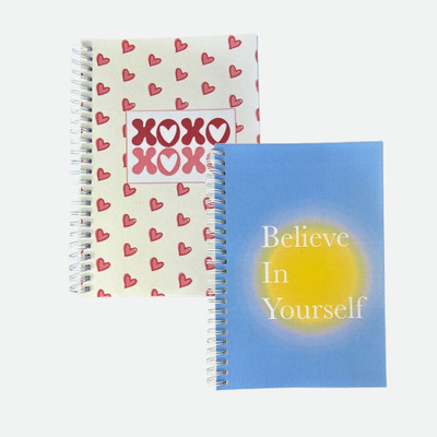 Bop Canvases Wiro bound A5 Notebook Unruled 120 Pages(Multicolor)