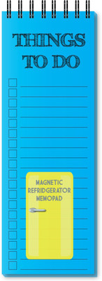 Nourish Things To Do Magnetic Refrigerator_DRY Regular Memo Pad Ruled 50 Pages(Blue)