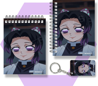 craft maniacs DEMON SLAYER A6 NOTEBOOKS A6 Diary UNRULED 100 Pages(White)