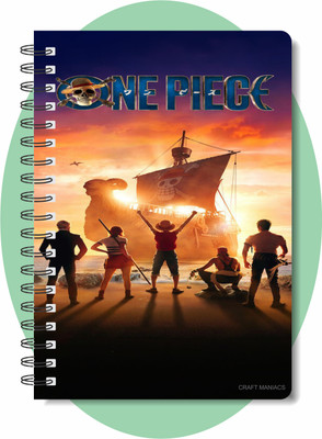 craft maniacs 2024 ONE PIECE DIARY A5 Diary RULED 160 Pages(Multicolor)