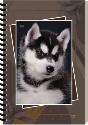 ESCAPER Siberian Husky Dog Laminated Soft Cover Diary, Ruled Notebook A5 Diary Ruled 160 Pages(Siberian Husky)