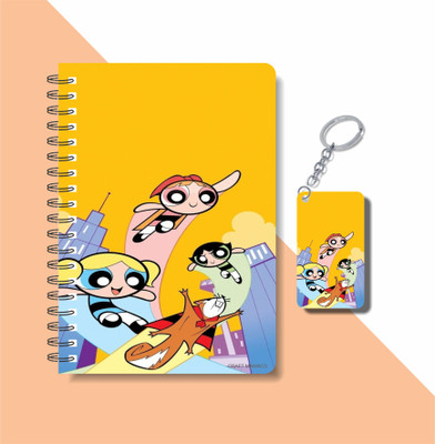 craft maniacs POWR PUFF GIRLS 2023 NOTEBOOK COLLECTION A5 Notebook RULED 160 Pages(White)