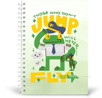 PurpleBees Those who don’t jump will never fly Quotes Diary Motivational Notebook | A5 Notebook Plain 150 Pages(Multicolor)