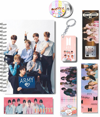 craft maniacs NEWEST 2023 BTS DIARY + 3 FREEBIE COLLECTION A5 Diary RULED 160 Pages(Multicolor)