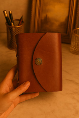 ALBILA HANDICRAFTS Handmade Pocket-size Diary Unruled 100 Pages(Brown)