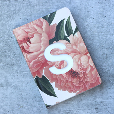 Mimikry Alphabet Initial A Premium Notebook Diary, 80 GSM, Floral Design A5 Notebook Ruled 192 Pages(S)