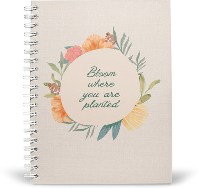 PurpleBees BELIEVE WHERE ARE U PLANTED Quotes Diary A5 | Motivational Diary A5 Diary Unruled 160 Pages(Multicolor)