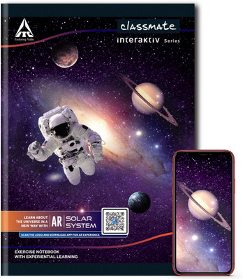 Classmate Interaktiv AR A4 Notebook Unruled 140 Pages(Mutlicolor, Pack of 3)