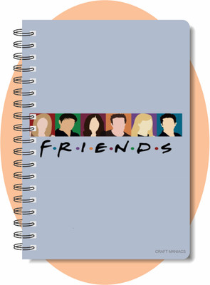 craft maniacs FRIENDS BEST COLLECTION A5 Notebook RULED 160 Pages(Pink)