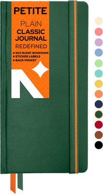 NEORAH - Unruled Journal Notebook - 110 GSM - Office Hardcover Notebook - Regular Notebook PLAIN 160 Pages(Dark Green)