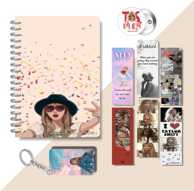 craft maniacs 2023 TAYLOR DIARY + THREE FREEBIE COLLECTION A5 Diary RULED 160 Pages(Multicolor, Pack of 4)