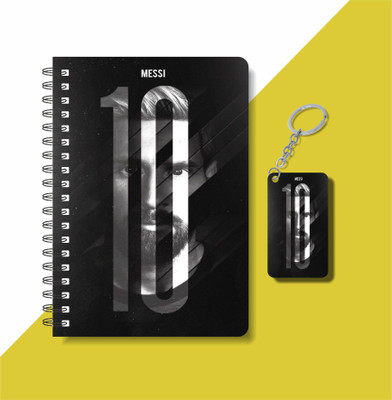 craft maniacs FOOTBALLER DIARY & KEYCHAIN A5 Notebook RULED 120 Pages(Multicolor)