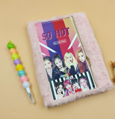 Paper Bear BlackPink A4 Diary ruled 70 Pages(Pink, Pack of 2)