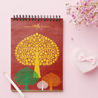 Nyouta Premium glossy card paper A5 Writing Pad Single Ruled. 50 Pages(Pink, Pack of 2)
