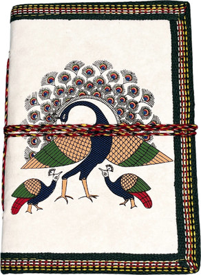 Diwam handicrafts HAND PRINTED DIARY COLLECTION A7 Diary Unruled Pages 42 Pages(White)