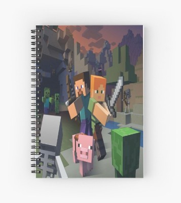 craft maniacs MINECRAFT NOTEBOOK COLLECTION A5 Diary RULED 160 Pages(Black)