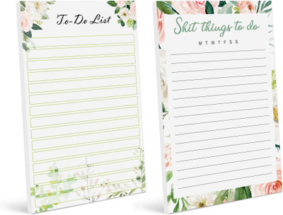 Inkdotpot Daily Planner A5 Planner Unruled 50 Pages(Pink, Pack of 2)