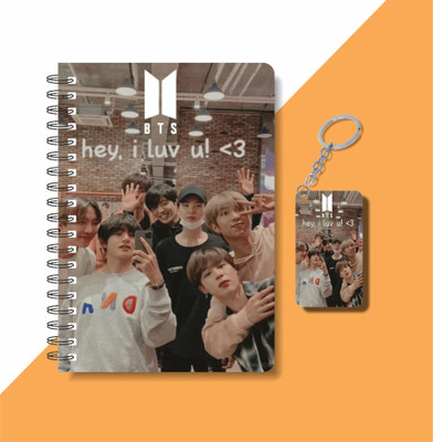 craft maniacs BTS 2023 DIARY + KEYCHAIN A5 Notebook RULED 160 Pages(BTS DIARY & KEYCHAIN)