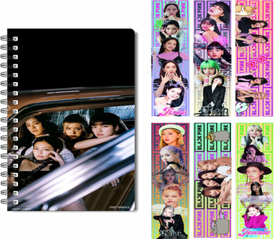 craft maniacs 2023 BLACKPINK DIARY & FREEBIE BOOKMARK A5 Notebook RULED 160 Pages(BLACKPINK SPECIAL)