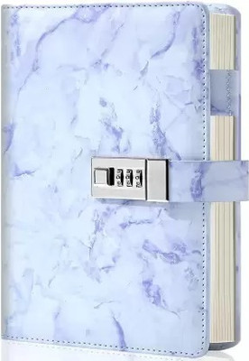 Antopy Regular Diary A5 Diary Password Locked 192 Pages(Blue)
