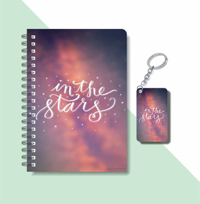 craft maniacs POSTERS 2023 DIARY & KEYCHAIN A5 Diary RULED 120 Pages(Pink)