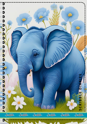Scribble Thick 200 Pages with Bookmark A4 Notebook Ruled Single Line 200 Pages 60 Pages(Blue)
