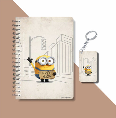 craft maniacs MINION 2023 COLLECTION A5 Diary RULED 160 Pages(Multicolor)