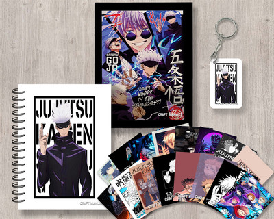 craft maniacs JUJUTSU KAISEN GIFTING SET A5 Diary RULED 120 Pages(Red)
