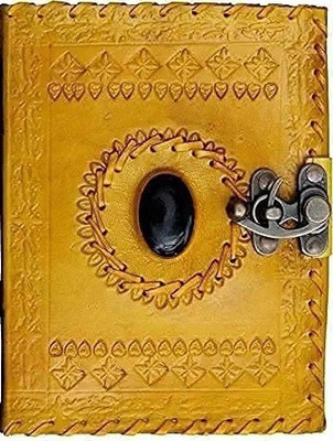 Mateshwari Handicraft Handmade leather diary Regular Journal Unruled 100 Pages(Yellow)