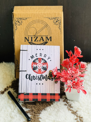 NIZAM HANDICRAFT Merry Christmas Printed Diary Notebook With Lock Clasp For Gift/Office Use A5 Diary 200 200 Pages(Multicolor)