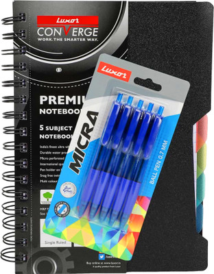 LUXOR Executive Regular Notebook Single Rule 300 Pages(Black)